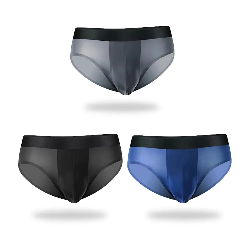 3 Pack Double Layer Silk Snug-fit Men's Underwear