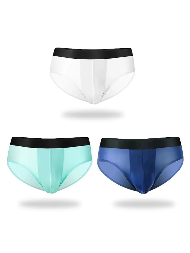 3 Pack Double Layer Silk Snug-fit Men's Underwear