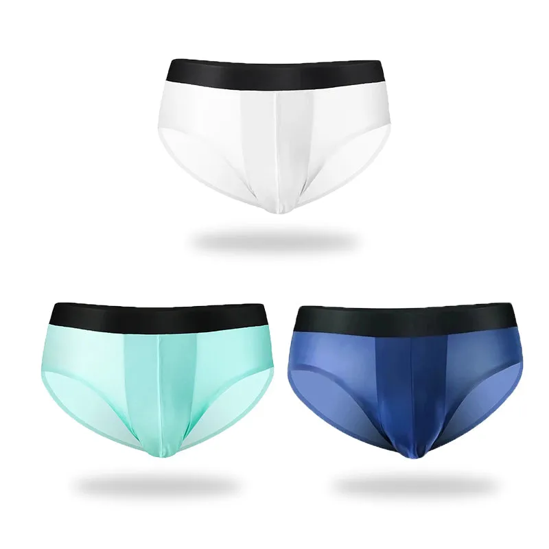 3 Pack Double Layer Silk Snug-fit Men's Underwear