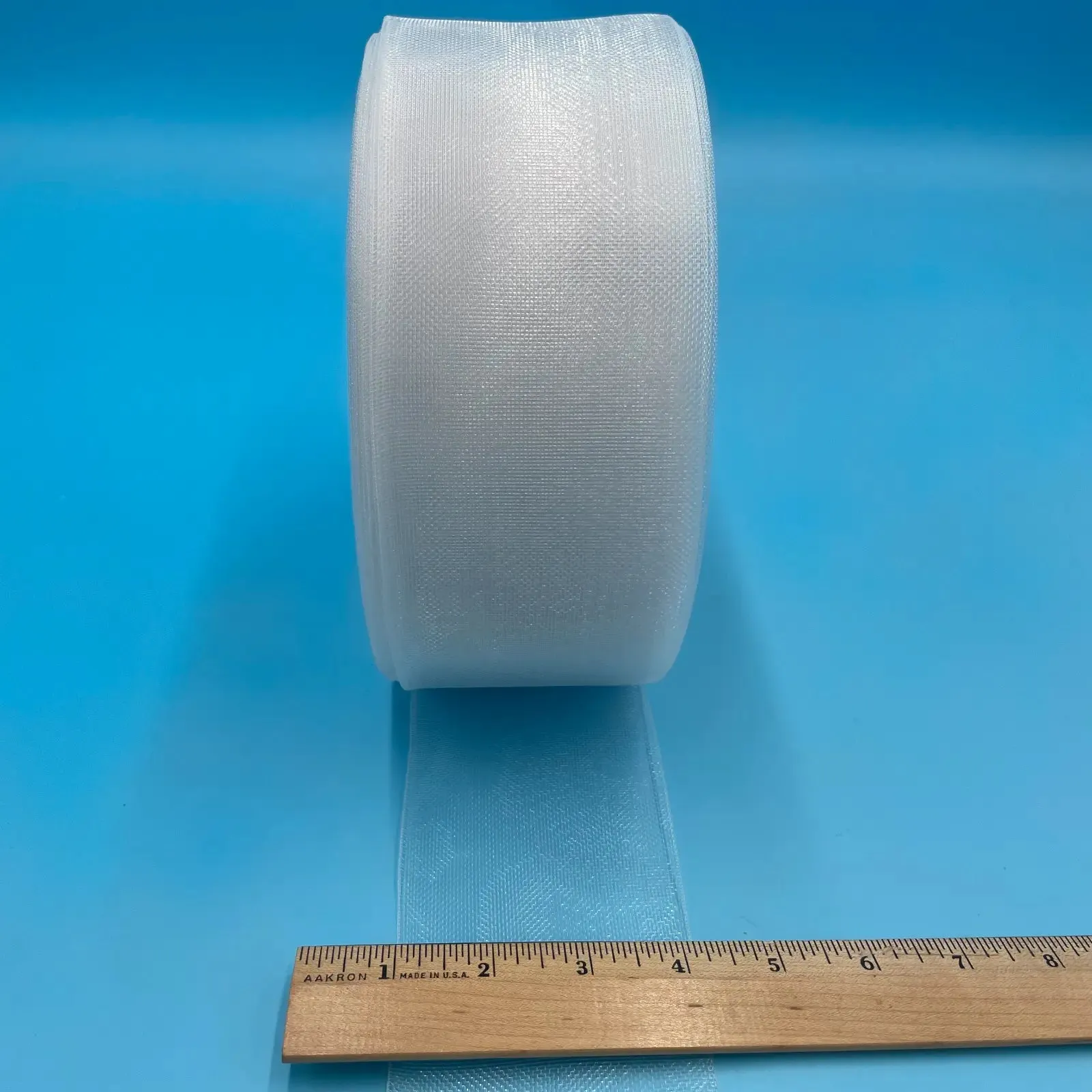 4" Clear Translucent Woven Crinoline Buckram 100 Yard Roll