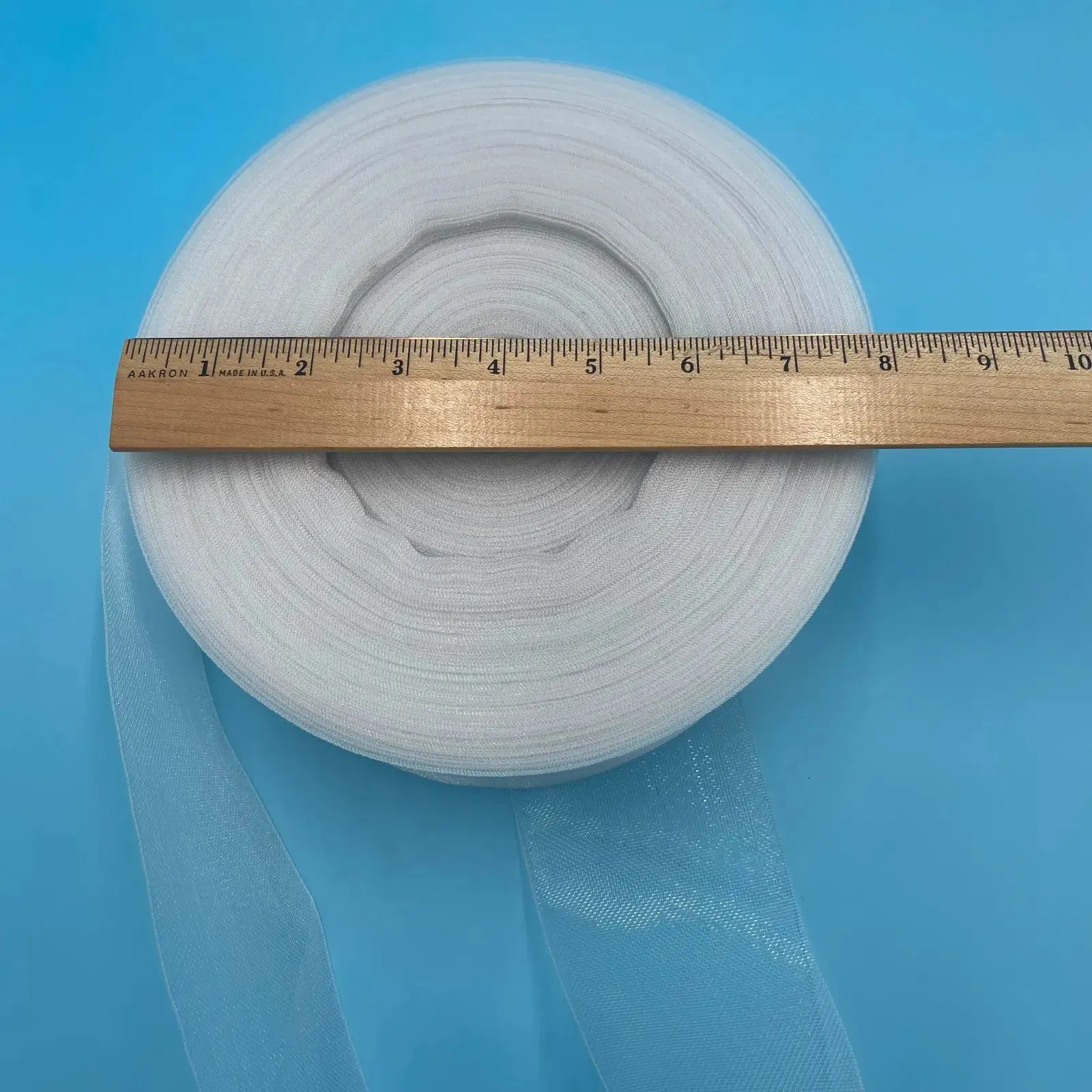 4" Clear Translucent Woven Crinoline Buckram 100 Yard Roll