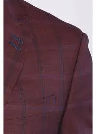 7 Downie Street Blazer Tobey Men's Burgundy All Season Sports Coat