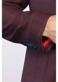 7 Downie Street Blazer Tobey Men's Burgundy All Season Sports Coat