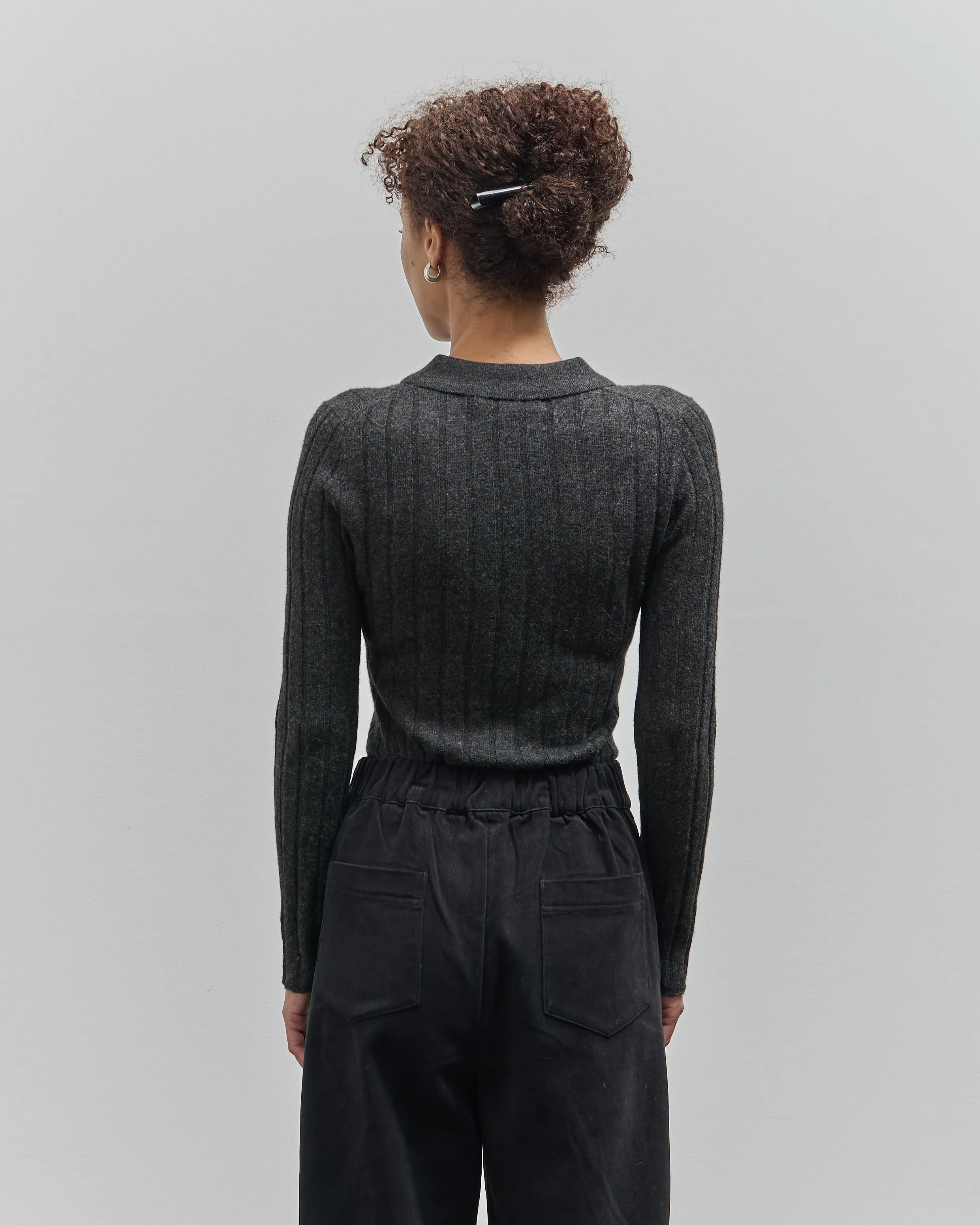 7115 Yak Collared Long Sleeves, Charcoal