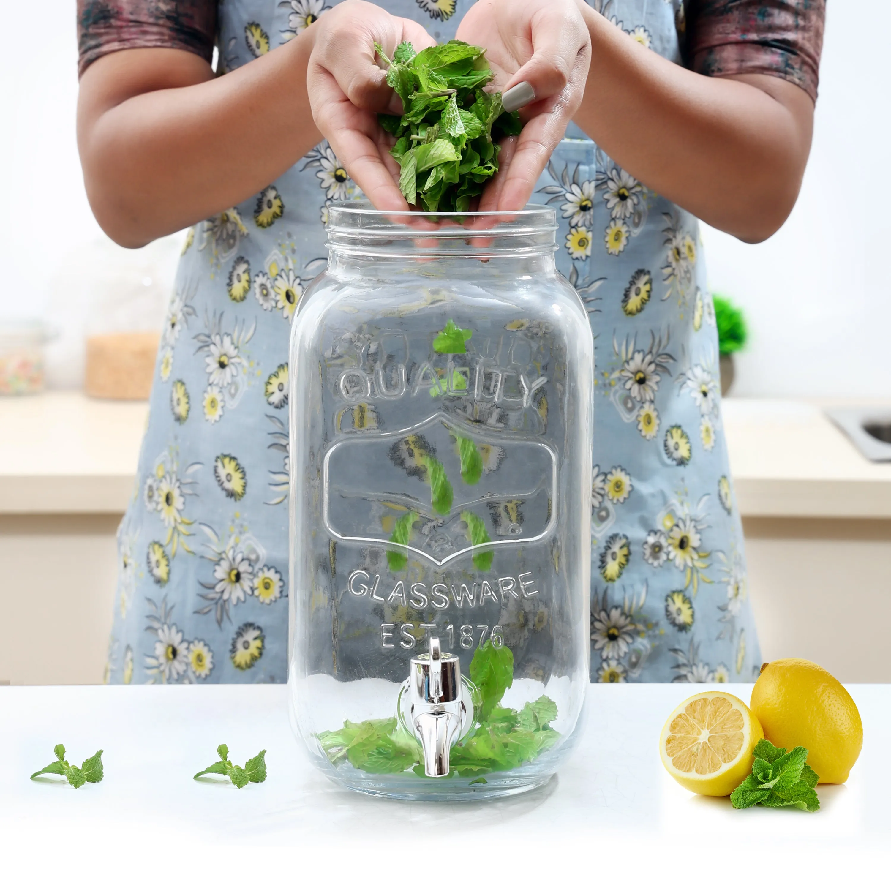 ABOUT SPACE 4 Litre Glass Juice Dispenser