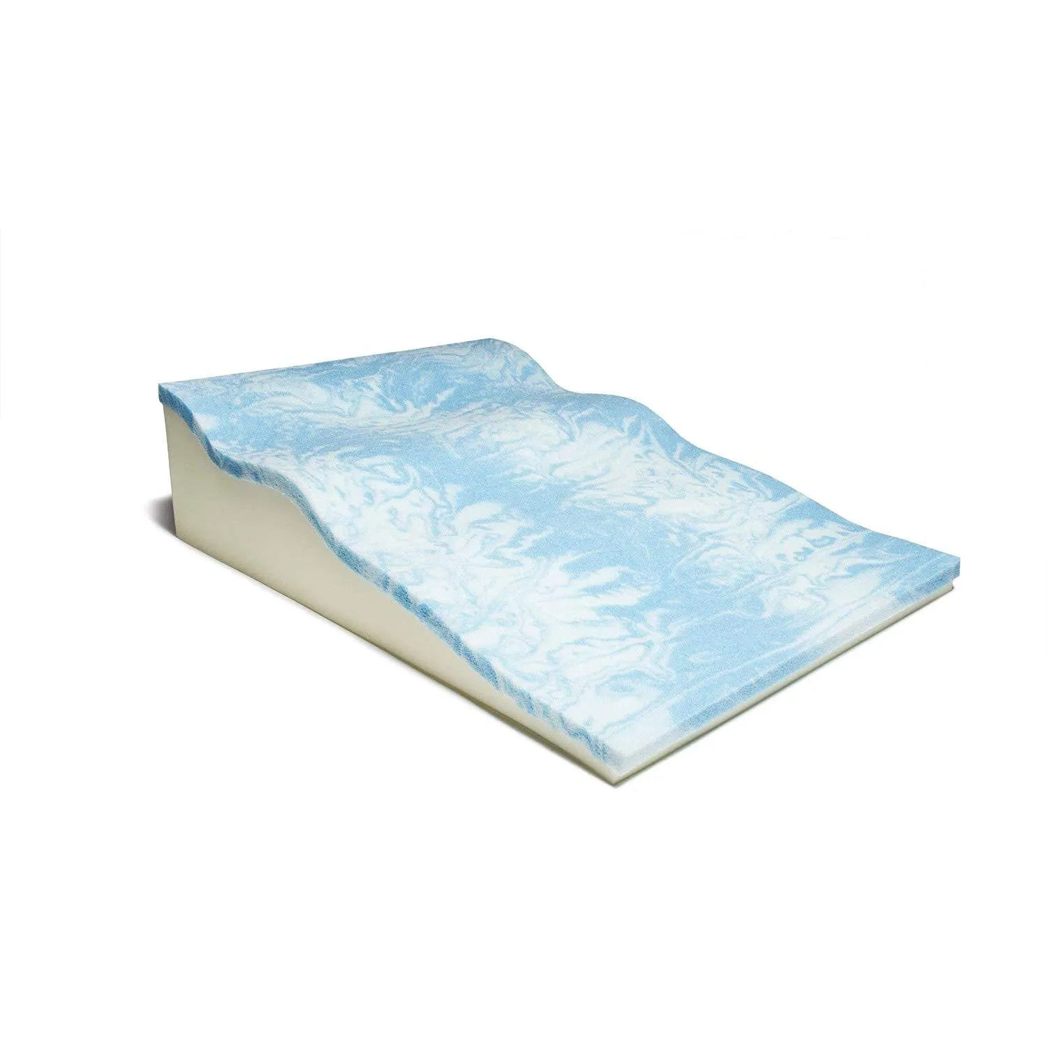 Avana Wavy Gel Infused Cooling Memory Foam Contoured Bed Wedge Acid Reflux Pillow