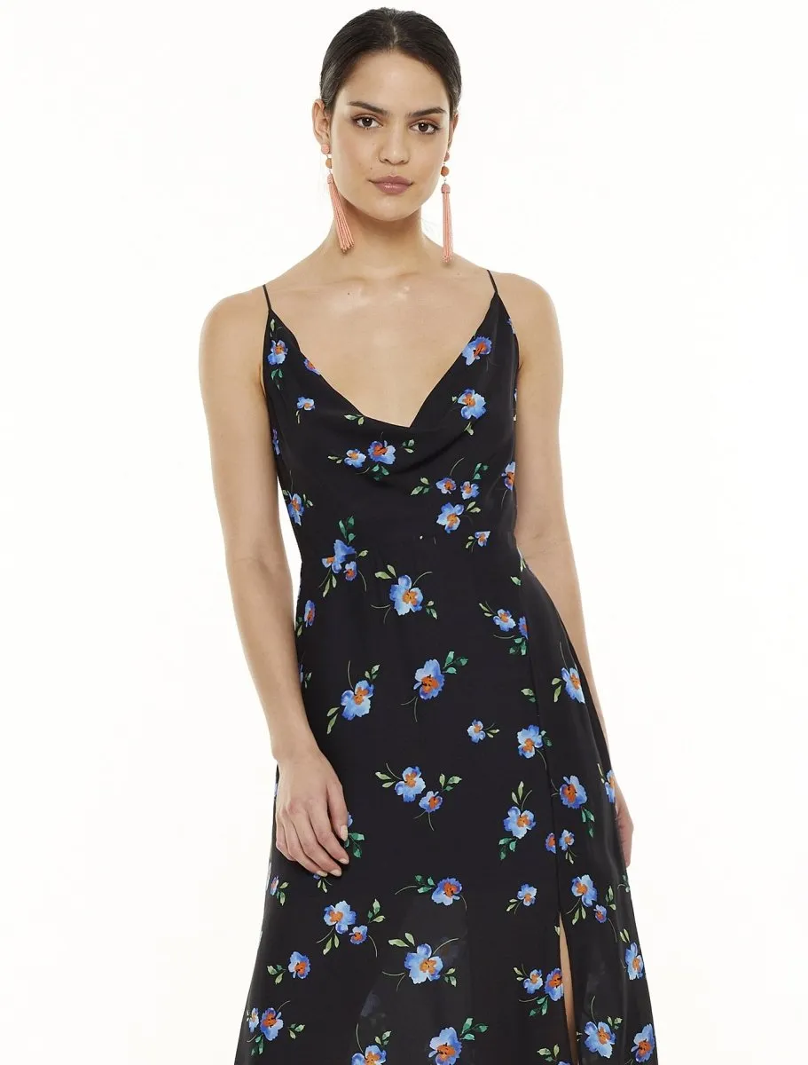 AZURE FLOUNCE MIDI DRESS