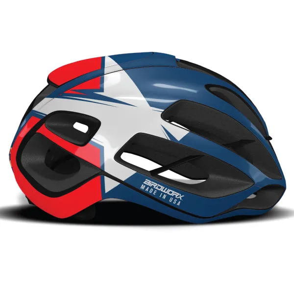 BIRDWORX KASK CAP-AMERICA LIMITED EDITION HELMET with SKIN