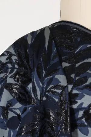 Blue Ferns Jacquard Woven - ENDCUT