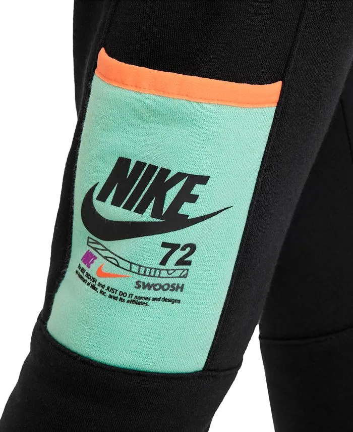 Boys Sportswear Illuminated Nike Graphic Pants Black