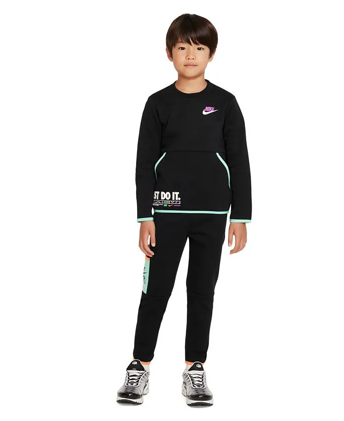 Boys Sportswear Illuminated Nike Graphic Pants Black