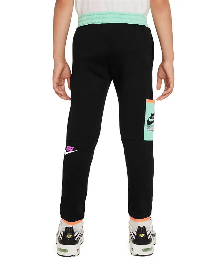 Boys Sportswear Illuminated Nike Graphic Pants Black