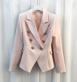 BUCKINGHAM Button Blazer - Pink