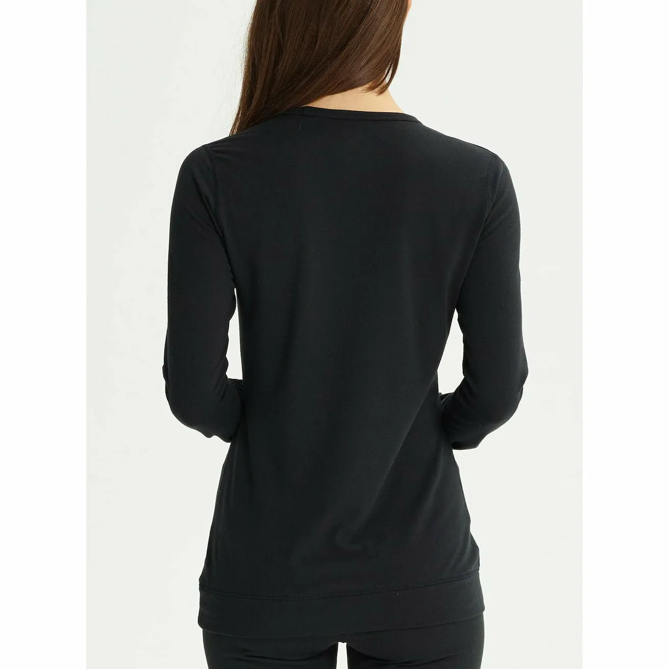 Burton Womens Midweight Base Layer Crew - True Black