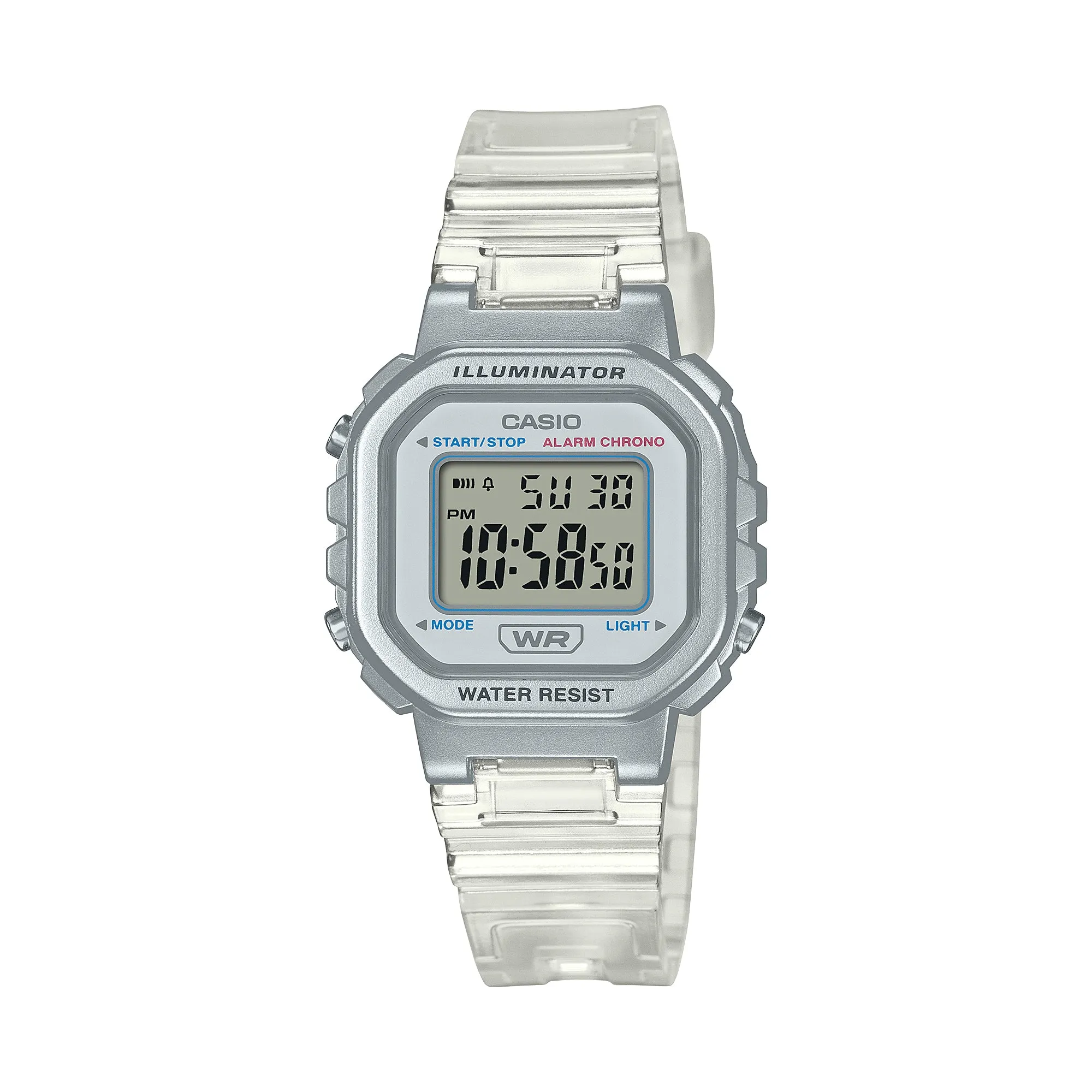 Casio Pop Series Digital Transparent Resin Band Watch LA20WHS-7A LA-20WHS-7A