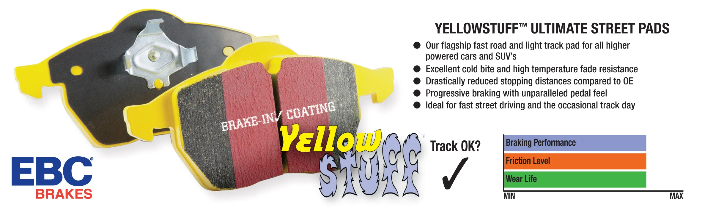 EBC Brakes DP41273R Yellowstuff Street And Track Brake Pads