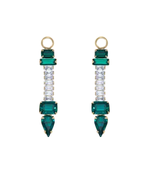 Emerald Baguette Huggie Charms