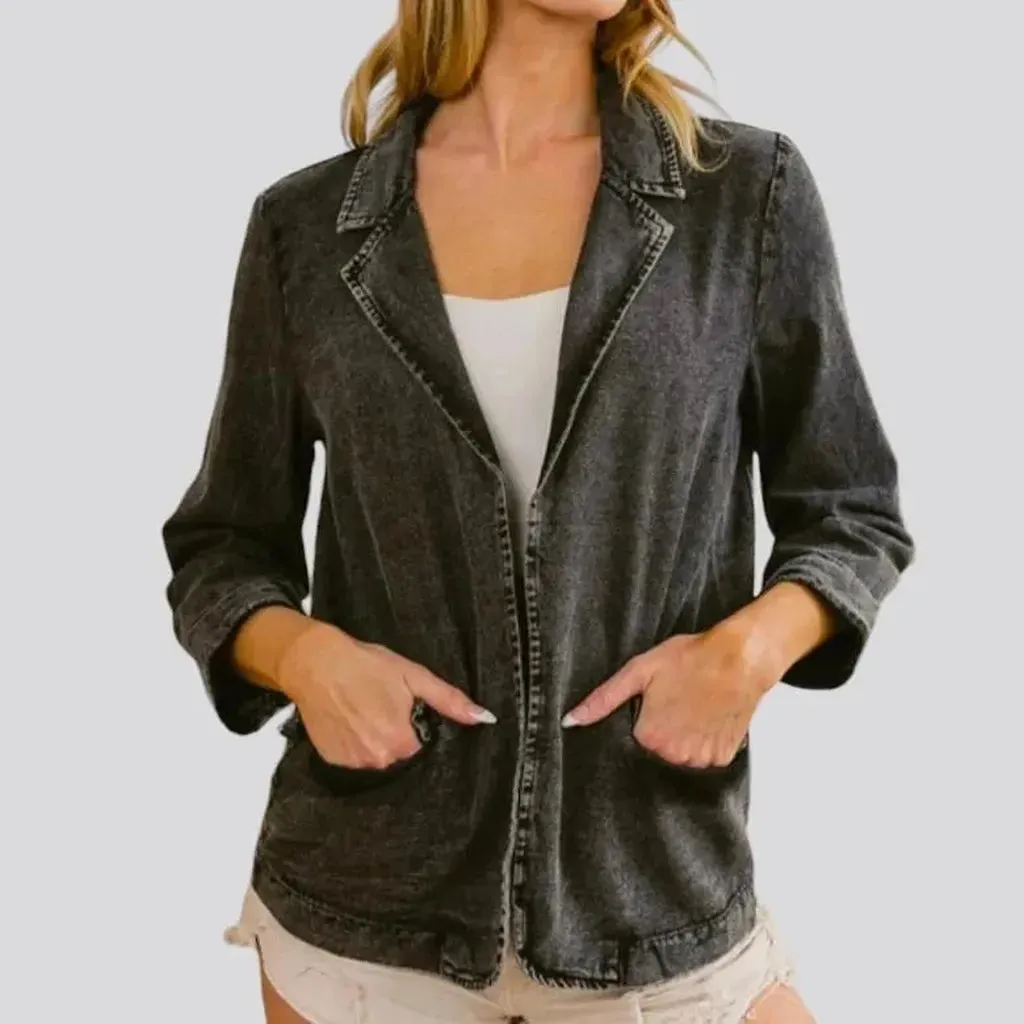 Fashion vintage women's denim blazer