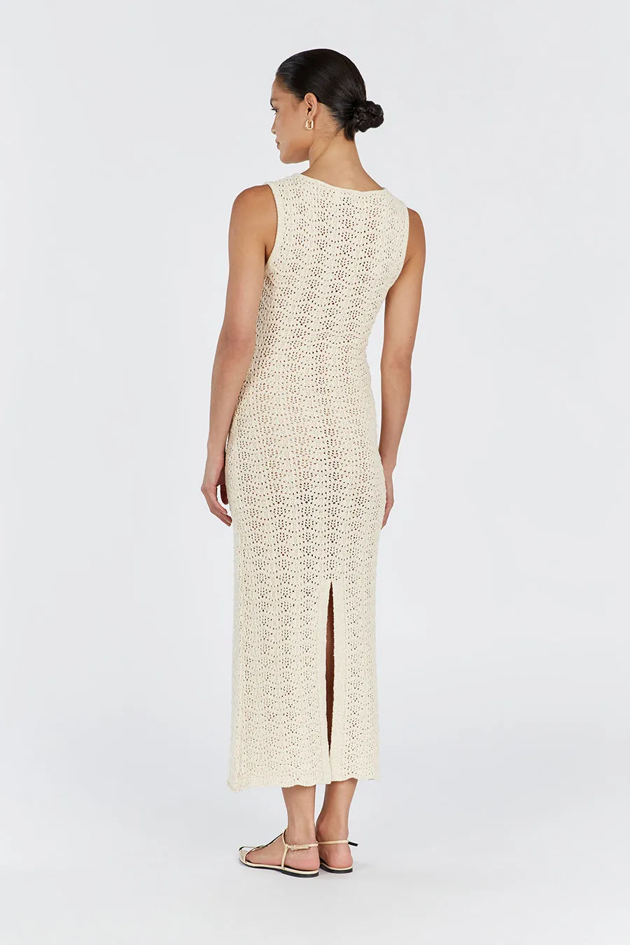 GISELE BUTTERMILK CROCHET DRESS