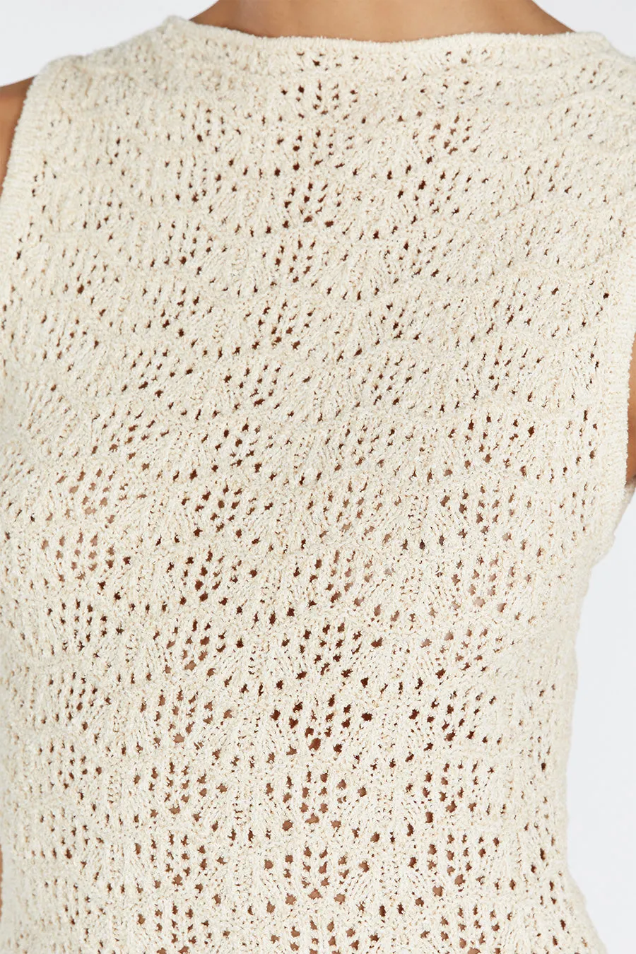 GISELE BUTTERMILK CROCHET DRESS