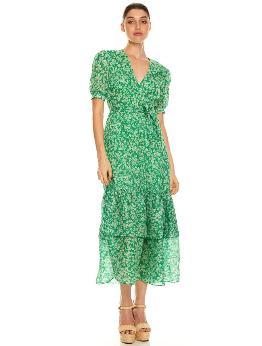 GREEN WITH ENVY MIDI DRESS