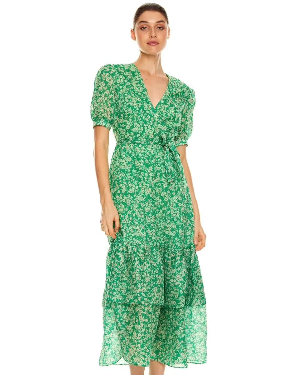 GREEN WITH ENVY MIDI DRESS