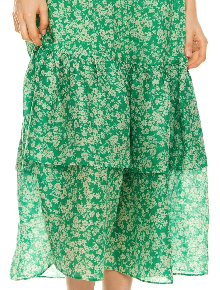 GREEN WITH ENVY MIDI DRESS