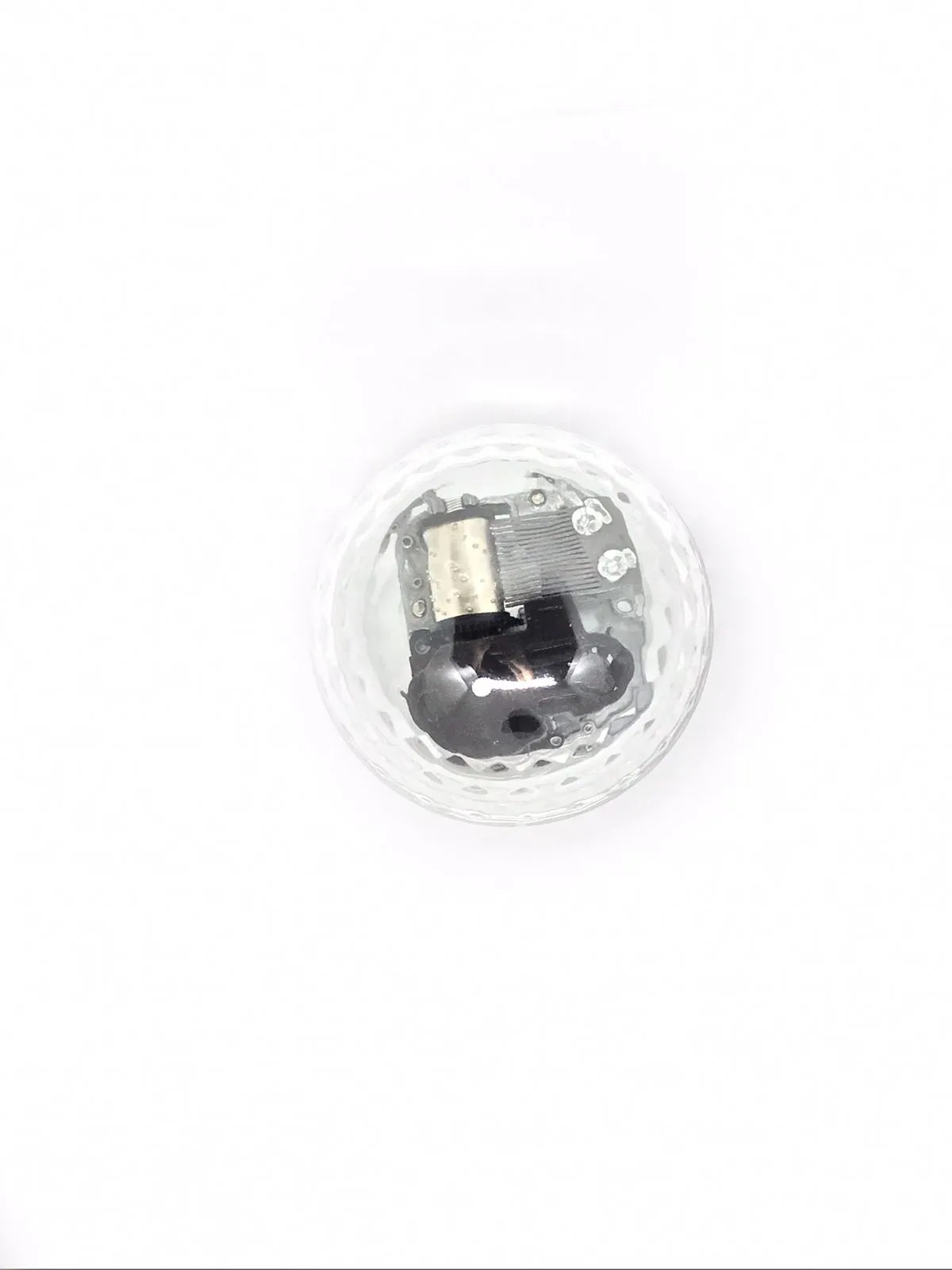 Happy Birthday Transparent Acrylic Crystal Round Musical Box