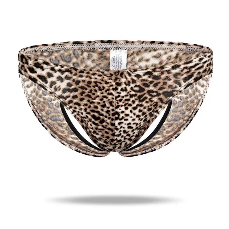 Ice Silk Hollow Sexy  Leopard Panties