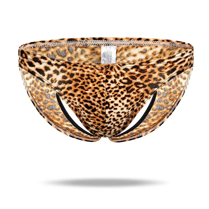 Ice Silk Hollow Sexy  Leopard Panties