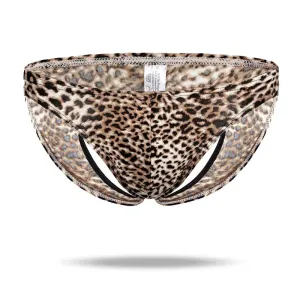 Ice Silk Hollow Sexy  Leopard Panties