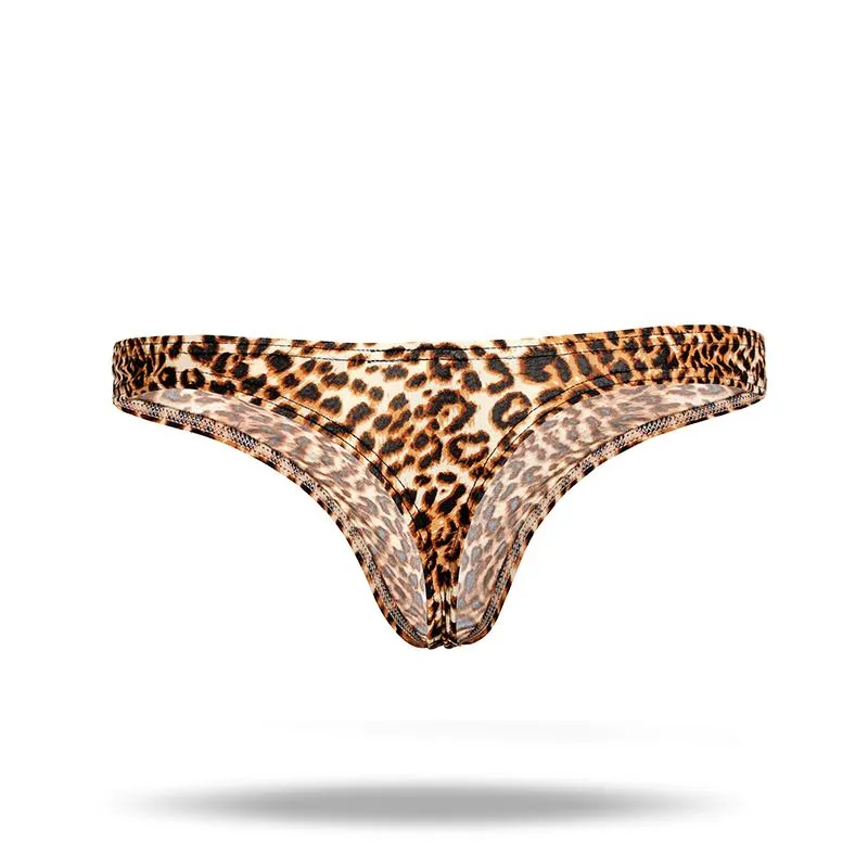 Ice Silk Men's Leopard Thong