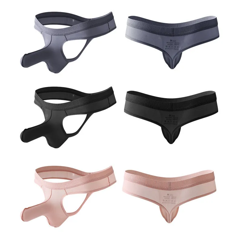 Ice Silk Sensual Separate Design Men’s Thong