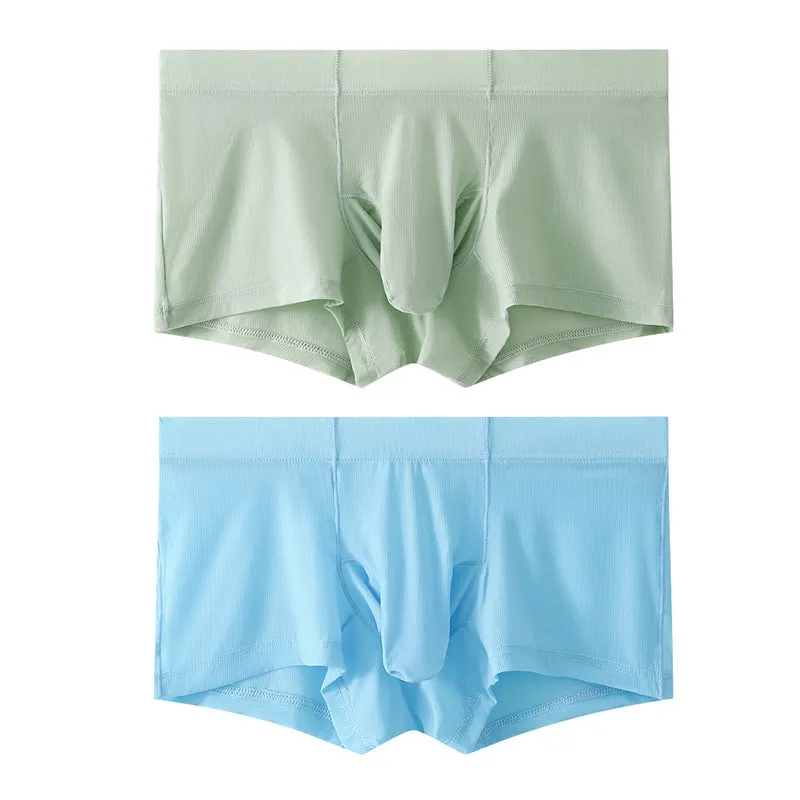 Ice Silk Sensual Separate Threaded Fabric Men’s Underwear