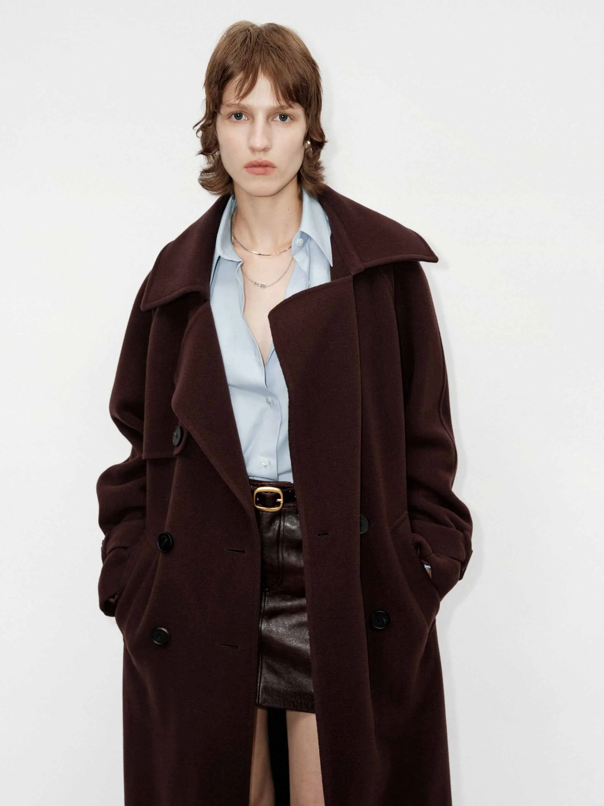 Include Bleted Wool Overcoat