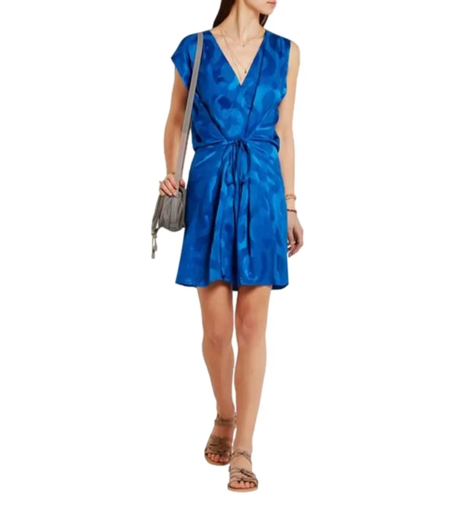 Isabel Marant Satin-Jacquard Dress. Size 36FR