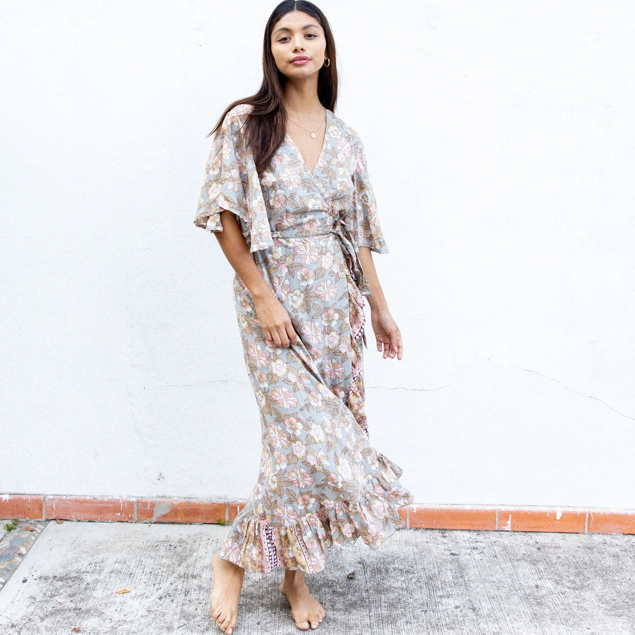 Jodoh Wrap Dress: Fawn