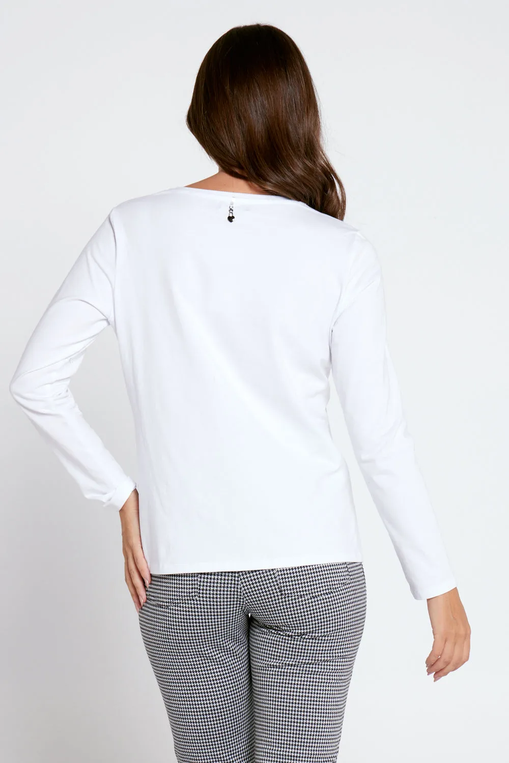 Lifestyle Basic Long Sleeve Cotton Tee - White