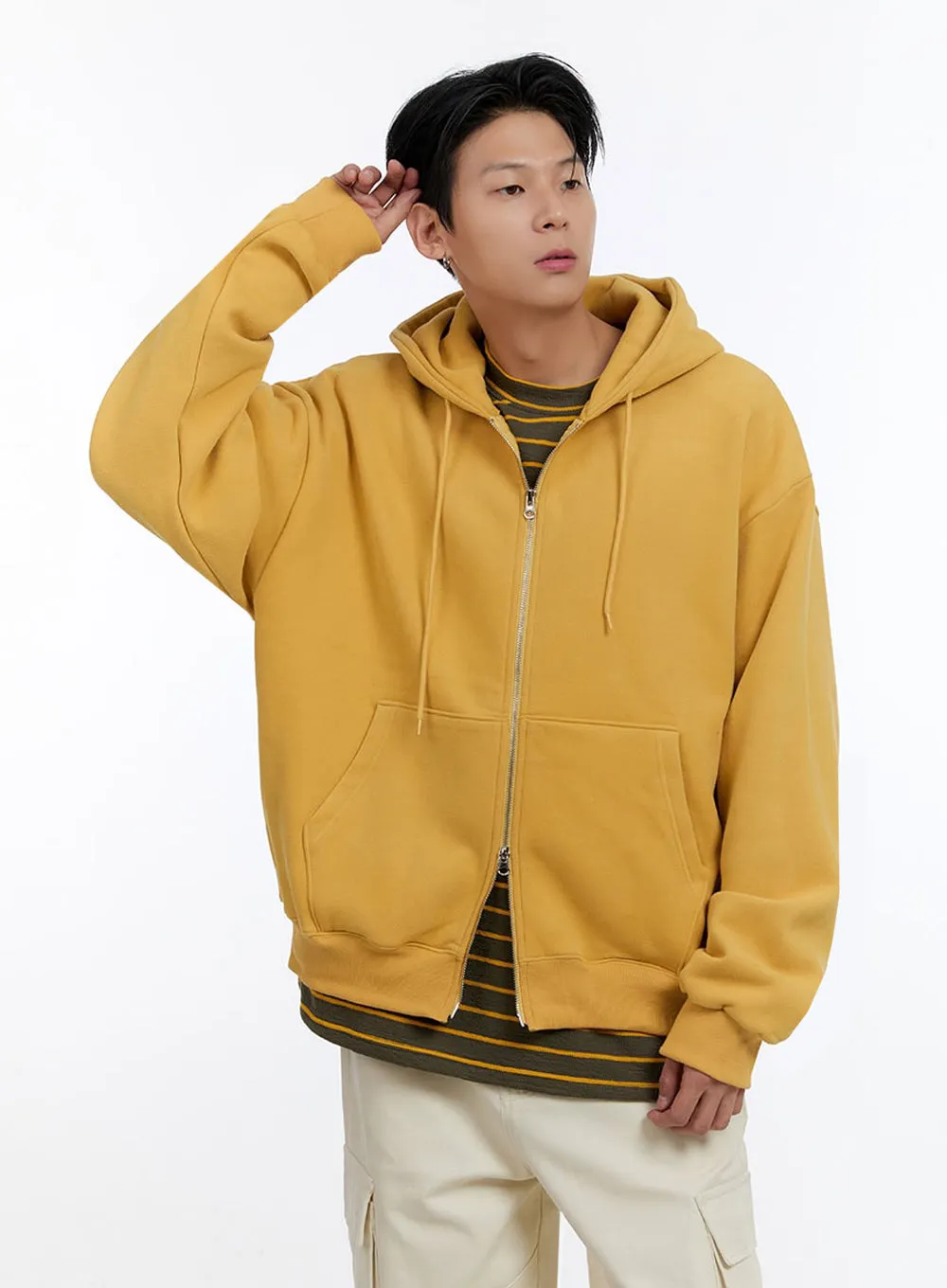 Men's Cozy Double Zip-Up Hoodie IO428