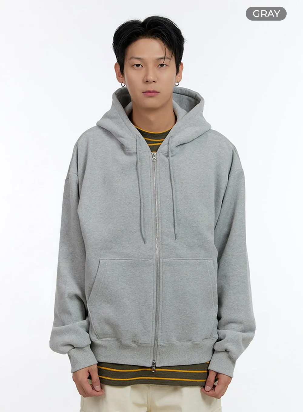 Men's Cozy Double Zip-Up Hoodie IO428