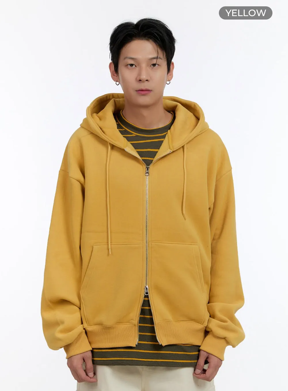 Men's Cozy Double Zip-Up Hoodie IO428