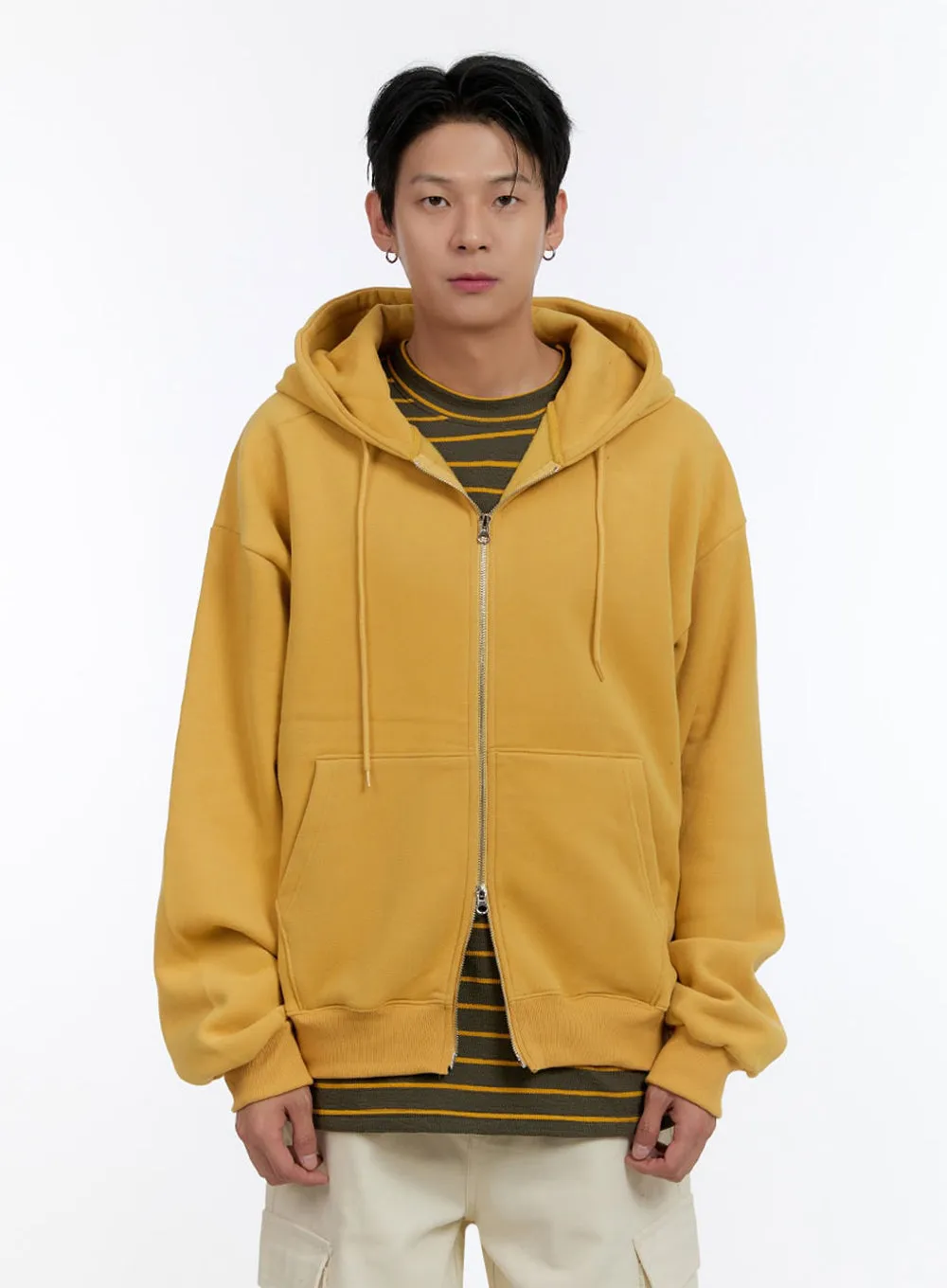 Men's Cozy Double Zip-Up Hoodie IO428