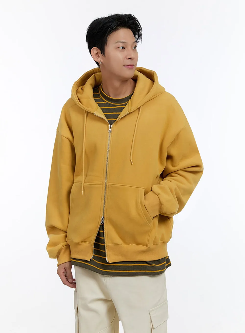 Men's Cozy Double Zip-Up Hoodie IO428