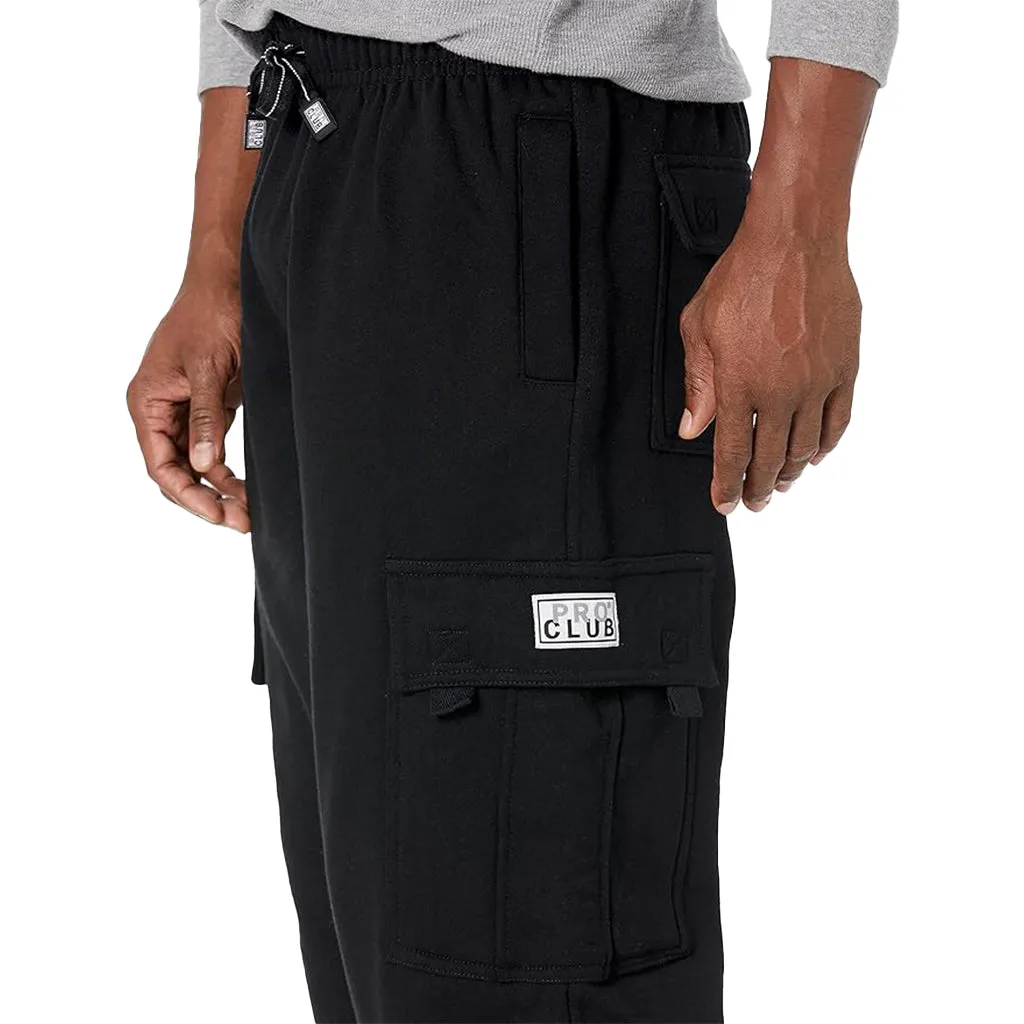 Men's Heavyweight Fleece Cargo Pants Black