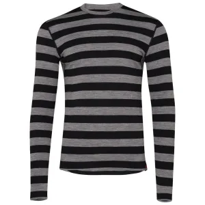 Mens Merino 180 Long Sleeve Crew (Black/Charcoal)