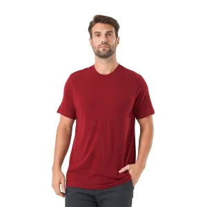 Men's Merino 200g Short Sleeve T-Shirt Burgundy