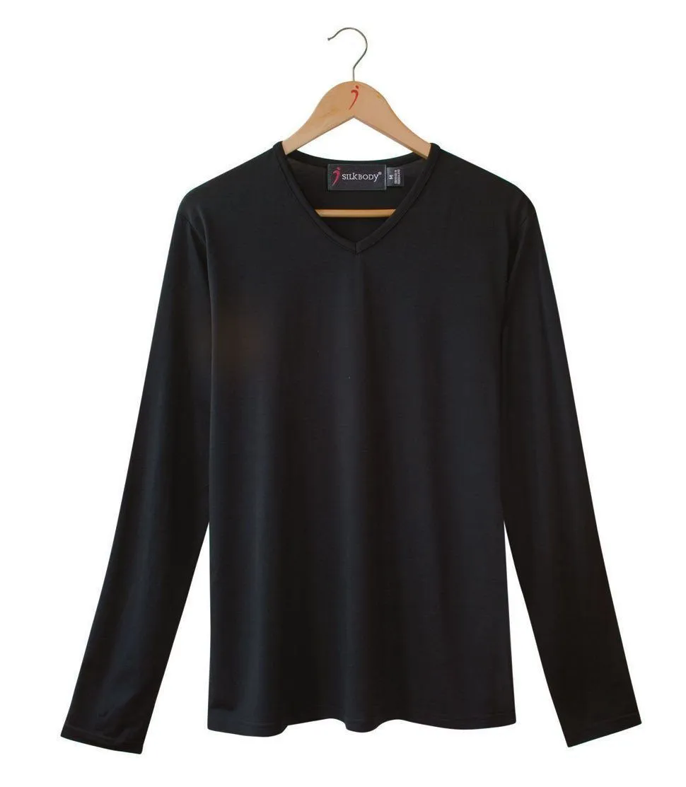 Men's Silkspun Long Sleeve V Neck