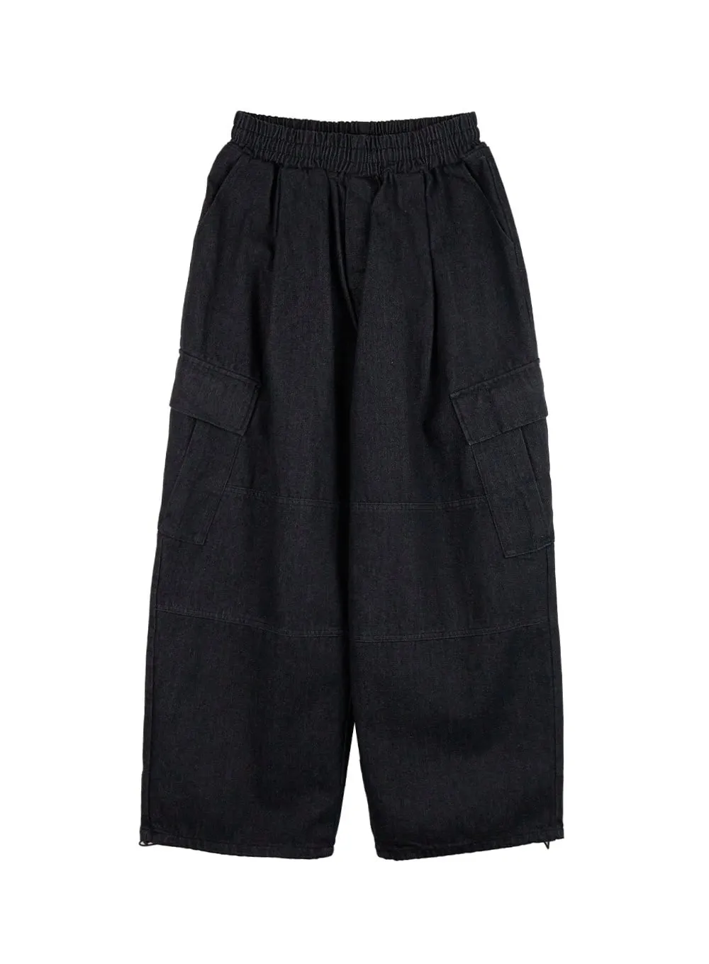 Men's Solid Wide Fit Cargo Pants IN422