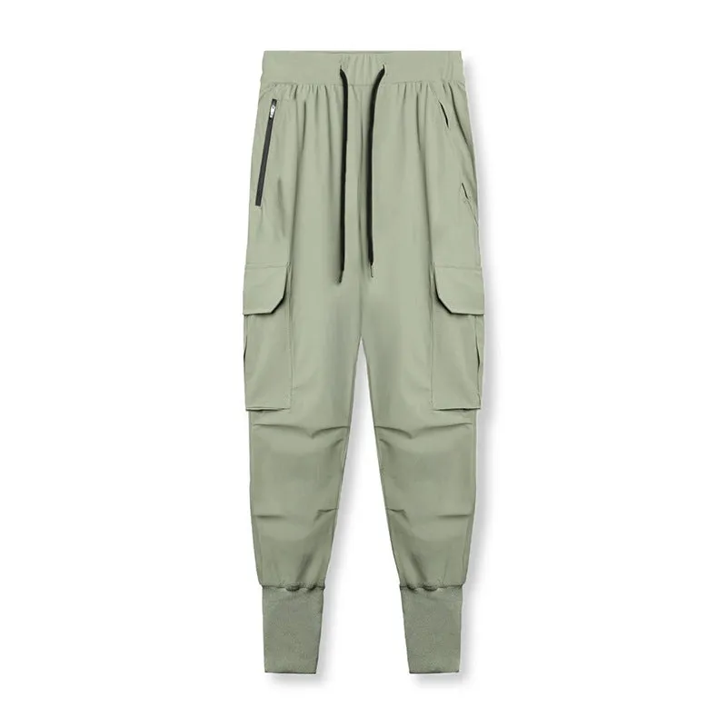 Men's Sports Trousers Multi Pocket Cargo Pants Threaded Foot Pants