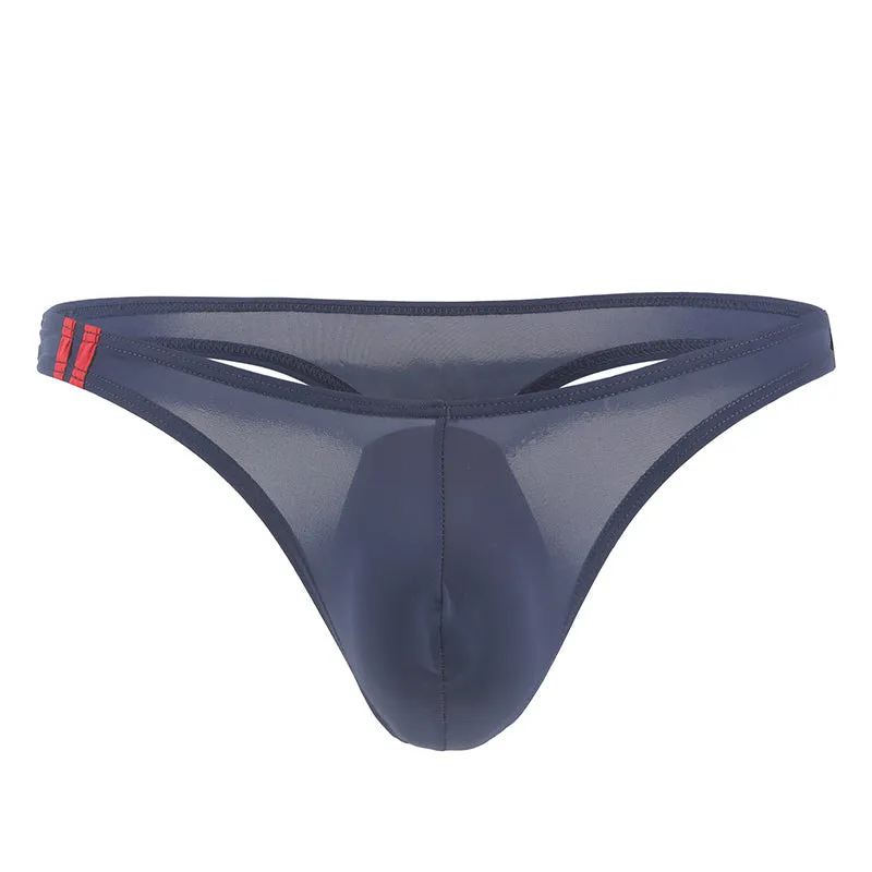 Men's U Convex Pouch Ice Silk Thongs